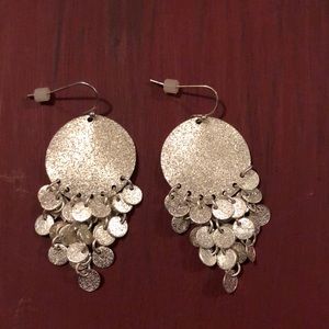 Silver sparkly earrings